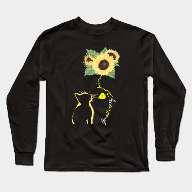 Cat You Are My Sunshine Cats Lovers Gifts Long Sleeve T-Shirt by nvqdesigns